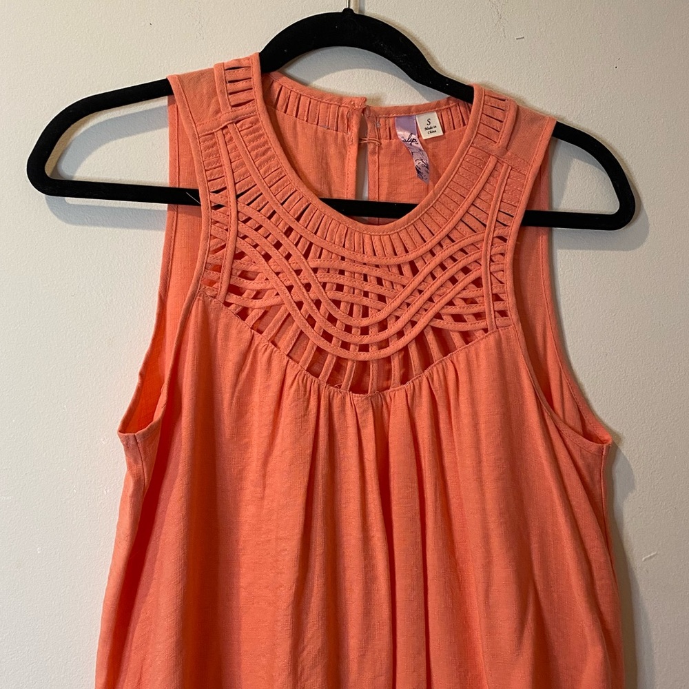 Francesca’s collection peach summer dress sz S